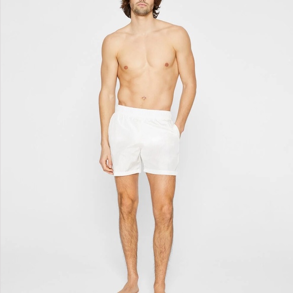 Onia Crinkle Swim Trunks - New With Tags - NEVER WORN - White - Picture 1 of 4